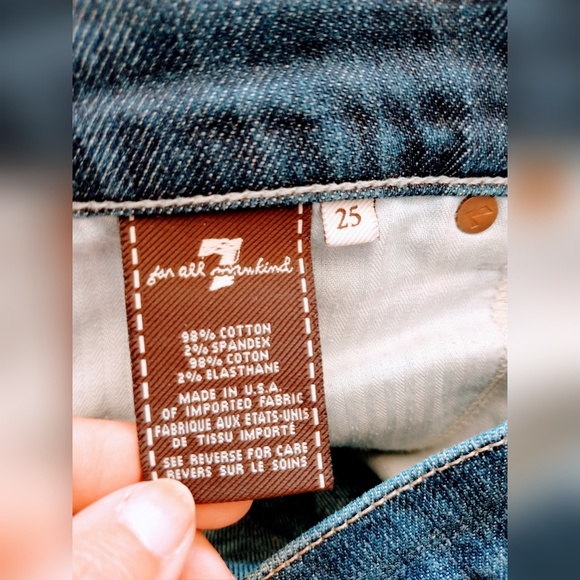 7 for all Mankind Straight Leg Jeans Size 25 - Picture 5 of 5